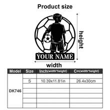 1pc Custom Name Soccer Player Wall Decal, Personalized Boy Name, Football Wall Stickers, Custom Boy Name Soccer Player, Personalized Soccer Decal-Ornaments,Home Decor,Wall Decor,Room Decor,Living Room Decor,Bedroom Decor,Bathroom Decor,Kitchen Decor,House Decor,Personalised Gifts,Graphic Print - Multicolor - View 39