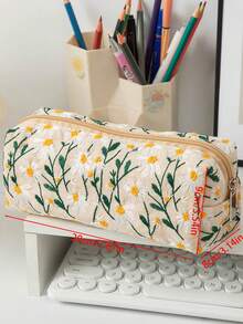 1 PC Beige Embroidered Clutch In Bulk Make Up Bag Pads Bag, Fashionable And Casual Large Capacity Portable Zipper Makeup Bags, Travel And Vacation Essentials Cosmetic Bags For Sanitary Napkins, Pouch Pads, Wired Earphones, Earpods, Headphones, Charger, Lipsticks, Cosmetics, Perfume, Skin Care And Beauty Products, Home Decor, School Girls, Keys, Holiday Gifts Bag, Room Decor, Bags,Makeup Pouch,Cosmetic Bag,Travel Essential,Large Capacity,Large Makeup Bag,Christmas Gifts,Pouch,Travel,Gifts For Women Travel Essential,Pouch,Clutch / Small Handbag, Makeup Organizer,Makeup Organize,Pouch,Brush Holder,Mini Pouch,Large Capacity Pouch,Gifts For Women,Christmas Gifts,Gift Ideas For Women