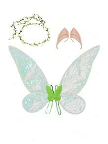 1PC/3pcs Fairy Wings For Adults,Butterfly Wings,Angel Wings,Fairy Costume For Women Halloween Dress Up Party Favor,Festival Costume Props(The Stripes On The Wings Are Random In Color)