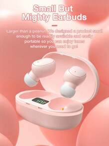 GENAI [Version améliorée] Mini écouteurs sans fil intra-auriculaires, légers, avec microphone intégré, étanches, son premium immersif, connexion longue distance avec boîtier de chargement