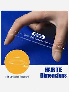 50/500/1000 条一次性女士简约时尚可爱休闲高弹力加厚宽 1.5 厘米/0.6 英寸橡胶彩色发带，适合女性日常化妆、通勤、运动、高马尾使用、发饰、健身配件、发带、发饰、马尾辫夹、发圈、发橡皮筋