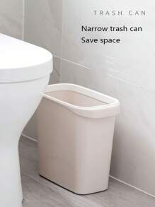Contenitore per rifiuti multifunzionale minimalista in plastica per spazi stretti, pattumiera per cucina, bagno, stile nordico, senza coperchio