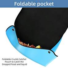 单包高档印花防污围兜可擦拭重复使用，防水防漏餐饮围裙适合老年人、医院护理、居家清洁，四季皆宜 - 彩色 - 查看 5