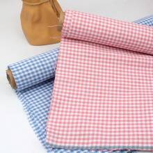 1pc Plaid Fabric Satin Polyester Cloth Material For DIY Sewing, Decoration, Home & Living, Art, Crafts, Clothing Sewing