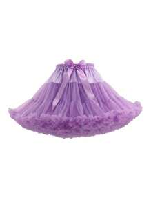 Nuevo vestido con enagua de tul corto para niñas, falda de enagua tipo tutú tipo magdalena Lolita de multicolor