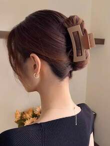 8 件/1 件女士方形几何 4.33 英寸塑料发夹，轻巧、时尚、多功能、优雅、别致、简约，适合日常、休闲、派对、通勤、度假、发型、洗脸、化妆、服装配饰、夏季发饰、爪夹