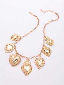 DareSee 1pc Vintage Elegant Heart Pendant Necklace For Women, Matching Multi-Style Sacred Heart Pendant Decor Accessory, Suitable For Casual Wear Or Party, Holiday Gift Jewelry Music-Fest Y2K-Fest Back To School Autumn Christmas Christmas Winter Christmas Gifts