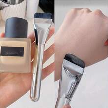 1支专业粉底刷，完美妆容超薄扁平头粉底刷，适用于BB霜、遮瑕膏和散粉，也可用作面膜刷，日常居家或女士旅行必备，情人节礼物，价格实惠，旅行化妆刷，女士礼物，化妆师，专业全套化妆工具 - 隨機 - 查看 6