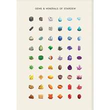 1pc Butterflies Insects Stardew Valley Seeds Foraged Gems Minerals Poster Print Wall Art Pictures Canvas Painting Room Home Decor Optional Frame - Multicolor - View 15