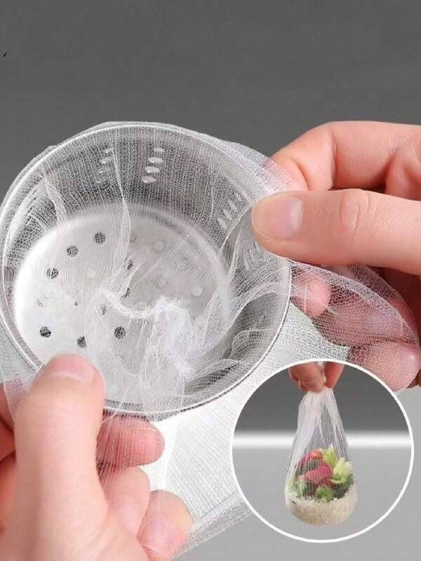 100pcs Disposable Kitchen Sink Strainer Net, Universal Drain Catcher For Sink, Water Pool, Washing Basin, Food Catcher