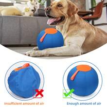 Interactive Dog Toy Dog ​​Ball - New Upgraded Durable Sports Bouncing And Rolling Ball, Shepherd Ball Golden Retriever Chewable Self-Entertainment Ball Molar Inflatable Training Ball, Suitable For Small/Medium Dogs - 橘色 - 查看 6