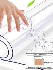 1,0 mm Protezione in PVC trasparente per tavolo - Copertura per scrivania rettangolare in plastica trasparente spessa, multisize, per comodino, scrivania da ufficio e computer, tavolino, piccola protezione per scrivania - Trasparente 1,0 mm - Visualizzare 28