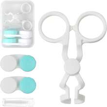 Contact Lens Wearing Tool Kit, Contact Lens Remover & Inserter Applicator Set Includes Contact Lens Opener, 3 Contact Lens Cases And Soft Silicone Contact Lens Remover Plunger - 1 - 查看 2