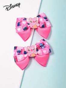 2pcs  Stitch Digital Print Butterfly Clip Hair Accessories, Cute, Colorful And Fashionable, Suitable For Daily Outfit, Mother's Day, Birthday Gift - 彩色 - 查看 9