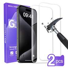 BOLLYMORE 2pcs HD Screen Protector Film Compatible With IPhone 17 Pro Max/17 Air/17/16 Pro Max/16 Pro/16/15 Pro Max/15 Pro - Ultra-Thin Design, Compatible With Phone Cases, Fashionable Daily Wear, Effectively Prevents Scratches - Clear - View 8