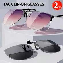 Unisex Retro Clip-On Eyeglasses - Frameless Design, TAC Lenses, Perfect For Parties, Driving, And Casual Wear - Great Gift For Birthday, Holiday, Summer, Valentine's Day, Christmas, Driving Glasses | Funky Design | Eyeglasses Women, Holiday Essentials - Multicolor - View 14