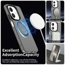 1pc Luxury, Classic, Minimalist, Retro, Patchwork Aesthetic Style Phone Case, Suitable As Birthday, Holiday Gift For Friends, Family, Couples, Yourself. Semi-Transparent, Anti-FingerRetro Print, Magnetic Charging, Compatible With Wireless Charging, Matte Texture, Dust-Proof, Waterproof