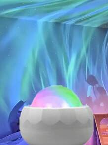 1 Stück USB Aurora Atmosphäre Projektionsleuchte, Fernbedienung, LED Projektionsleuchte, dekorative Fotografie Party Projektionsleuchte Atmosphäre Leuchte, Sternenhimmel Projektor Wasserrippel Leuchte Kleine Nachtleuchte Sternenhimmel Premium Internet-Star Hintergrundleuchte, Wasserrippel Atmosphäre Leuchte Sternenhimmel Projektionsleuchte Kreative bunte Aurora Lichtprojektion Nachtlicht