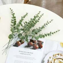 5/10/20/30Pcs Eucalyptus Stems Artificial Plants Faux Eucalyptus Branches Faux Eucalyptus Stem For Home And Office Use Artificial Flower Bouquet Center Piece Wedding Decoration Christmas Decoration