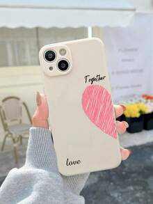 2pcs Couples Heart-Shaped Painted Shockproof Phone Case Suitable For IPhone 14, IPhone 14 Pro, IPhone 14 Pro Max, IPhone 13, IPhone 13 Pro, IPhone 13 Pro Max, IPhone 11, IPhone 11 Pro Max, IPhone 12, IPhone 12 Pro, IPhone 12 Pro Max, IPhone XR, IPhone 7/8, IPhone XS, IPhone 15, IPhone 15 Pro, IPhone 15 Pro Max, IPhone 16, IPhone 16 Pro, IPhone 16 Pro Max, Series, Redmi - Multicolor - View 4