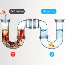 14pcs Drain Plug, Powerfully Deodorizing Drain Cleaner Rod, Suitable For Removing Odor And Clogged Objects In Kitchen And Bathroom Sinks, Toilets, And Pipes, Multi-Functional Household Cleaning Tool