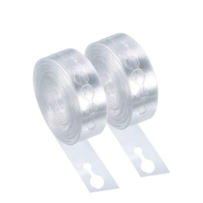 2 rollos de 5m de cinta con cadena de globos de doble orificio, accesorio de decoración para fiestas de cumpleaños, bodas, decoración de arcos, decoración de globos