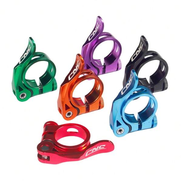 CNC Grampo de canote CNC elegante para MTB/Bicicleta de Estrada | Liga de alumínio ultraleve de 31,8 mm/34,9 mm, design antiderrapante, acessórios para bicicleta