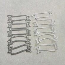 AHLGCAFT Carbon Steel Cutting Die Template - Banner Label Cutting Dies, DIY Paper Card Craft Use For Cutting, Scrapbooking, Embossing, Home Decor Project Tool
