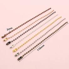 30 件铁质 2 毫米球珠链 11 厘米长钥匙扣链标签手牌连接器散装钥匙扣 DIY 珠宝制作配件 - bead chains - 查看 3