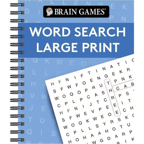 Brain Games - Word Search Large Print (Blue)-9569