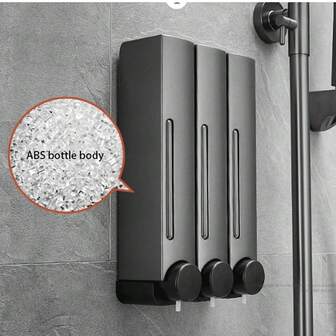 Wall Mount Liquid Soap Dispenser Shampoo Dispenser Press Type Shampoo Gel Container Shower Dispenser For Kitchen RestaurantBathroom Accessories Bathroom Organizer Storage