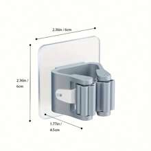 8pcs Multi-Function Punch-Free Wall-Mounted Strong Mop Hook, Waterproof Mop Storage Rack, Broom Hook, Bathroom Tool Storage Clip, Bathroom Hook, Bathroom Accessories, Suitable For Placing Mop Broom And Cleaning Tools In Bathroom