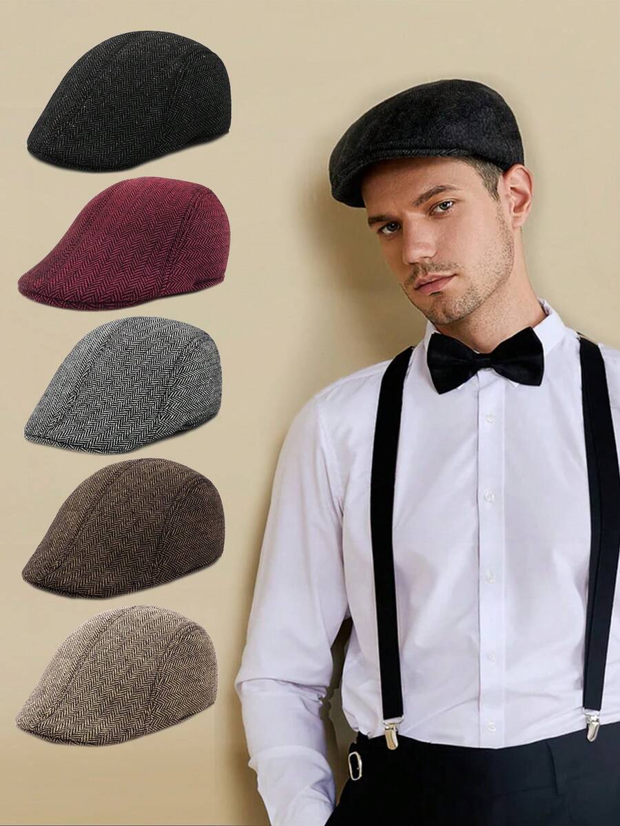 D EXCEED 1/3/6 PCS Newsboy Cap For Men | Vintage Outdoor Driving Hat For Camping, Golf, Travel, Working - Multicolor - View 1