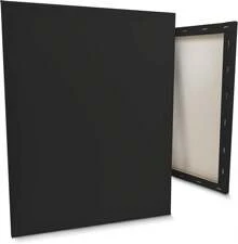 Black Canvas, Stretched Canvases For Painting, Supplies For Artists, 11x14, 2-Pack