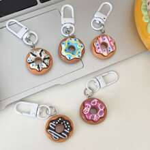 5pcs Cartoon Donut & Rabbit Keychain, Bag Pendant Accessories, Small For Friends Car Accessories Bag Charm Backpack For School Cute Goth Y2k Halloween Accessories Teachers Day Christmas Gift Ideas
