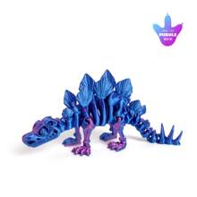 3D gedruckte leuchtende bunte Skelett Dinosaurier Kristall kreative Actionfigur, voll beweglich, leuchtendes dekoratives Spielzeug