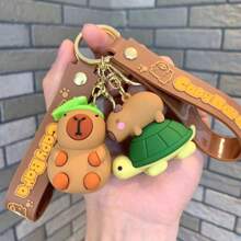 Capybara Car Key Chain, Adorable Capybara Plush Keyring, Creative Car Key Chain, Fun Couple Accessories, Adorable Alligator Turtle Capybara Key Chain, Goose Key Chain, Perfect For Car Keys, Holiday Gifts, Valentine's Day Presents
