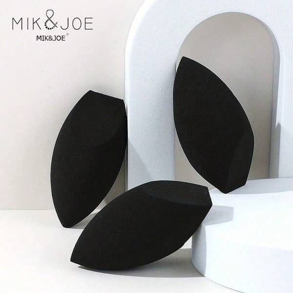 mik&joe 8/6/3/1 Pcs Egg-Shaped Black Beauty Sponges - Perfect For Makeup Application, Latex-Free, Reusable, For Foundation, Contour, And Highlighting