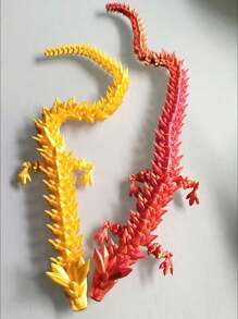 Décoration de Noël, Jouet dragon multicolore articulé, corps entier, flexible, imprimé en 3D. Ornement de salon, cadeau de surprise décompression