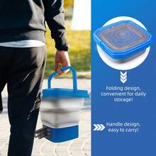 CiJL 2026 Foldable Gel Balls Blaster Ammo Bucket, Portable Blaster Toys Accessories, Gel Gun Toys Ammo Container With Quickly Load Gel Balls Design, Large Capacity Tub For Holds 20,000+ Gel Balls (7-8mm) - Màu xanh lam - Xem 8