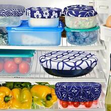 10 Piece Reusable Bowl Covers Set 5 Sizes Stretch Fabric Elastic Lids For Sourdough Proofing Food Storage Fruits Leftovers Stylish Design