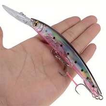 6pcs Premium 17cm/24g Soft Swimbait Lure With Long Tongue, Suitable For Catching Large Trout, Carp And Other Fish Types, Sinking Minnow Bait With Rattle And Blood Groove Hook, Suitable For Deep Water Fishing - Multicolor - View 10