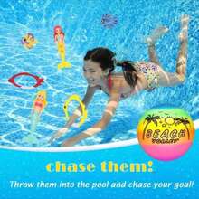 Set de 3/4/12 piezas de juguetes para bucear y jugar en la piscina - Aros de césped para jugar bajo el agua, herramientas para ejercicios de aguantar la respiración en la natación