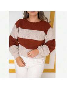 Women's Winter Warm And Comfortable Mousse Knit Blouse - 紫紅色 - 查看 7
