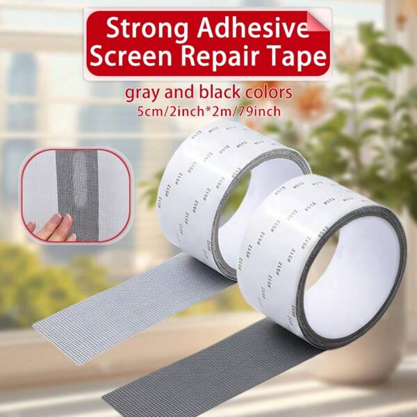 1PC Self-Adhesive Window Screen Repair Stickers - Cute Mesh Patch For Bug Proof Home Decor, Waterproof Instant Fix Tape For Door/Window Holes, Apartment Living Must Have