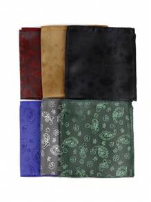 ZLQ&GOU 1pc Paisley Pattern Handkerchief, Elegant & Comfortable Pocket Square For Men, Suitable For Formal Occasions Such As Dress Shirt And Dinner Party - Multiple Colors Available