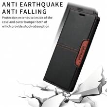Wallet With Card Slot RFID Blocking Magnetic Flip Faux Leather Case Compatible With Iphone ForSamsung Galaxy Compatible With Xiaomi Redmi Pixel OPPO Realme Xperia Soft Business Shockproof Cover