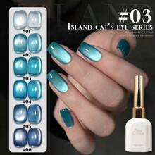15ml Esmalte de Unha de Cristal de Olho de Gato Tipo Gel Bead de Vidro, Nova Luz Pequena Popular Quente, Cor de Outono e Inverno, Dedicado a Salões de Beleza