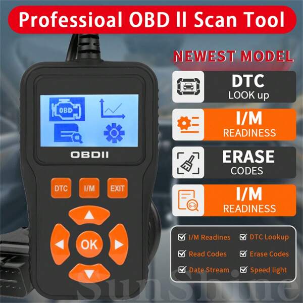 2025 Ultimativer OBD2 Scanner - Motorfehlercodelesegerät, Rückstellung & Datenstream - USB betrieben, passend für alle Fahrzeuge seit 1996 - robuster ABS