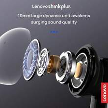 Lenovo 無線藍牙耳機EN50 HIFI立體聲 還原聲音質感 雙麥克風高清通話 佩戴舒適 長久續航 智慧相容 灰色 - 灰色 - 查看 4